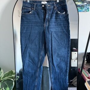 H&M Dark Blue Straight Leg Jeans